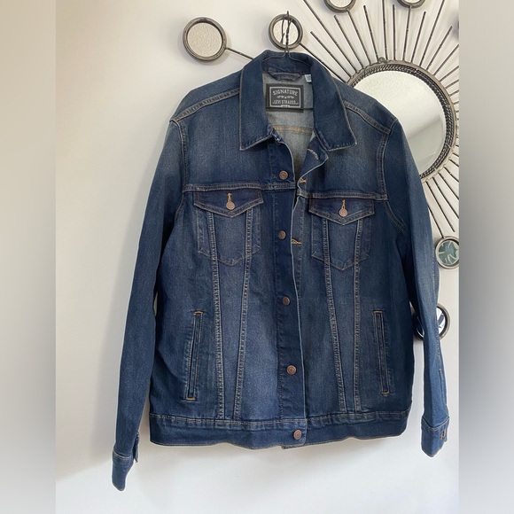 *NWOT* Signature Levi’s Gold Men’s Large Denim Jacket - Picture 3 of 7